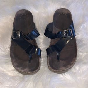 Mephisto Helen Sandals- Patent Navy Blue, Sz 39/ 9